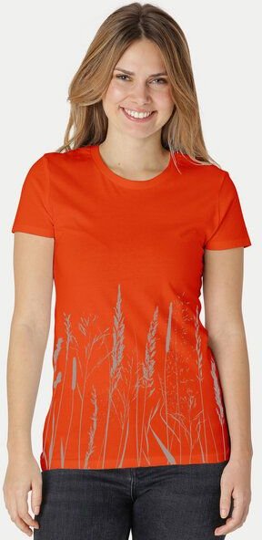 Peaces.bio - handbedruckte Biomode Damen Fit T-Shirt Gräservielfalt