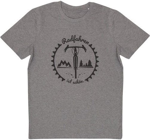 päfjes Radfahren ist schön - Gravel - Fair Wear Männer T-Shirt - Heather Grey
