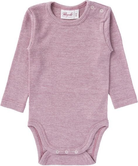 People Wear Organic Baumwolle-Wolle-Seide Langarm-Body, uni meliert