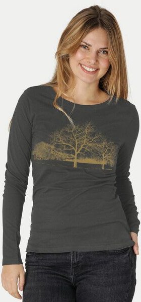 Peaces.bio - handbedruckte Biomode Damen Langarmshirt Landscape