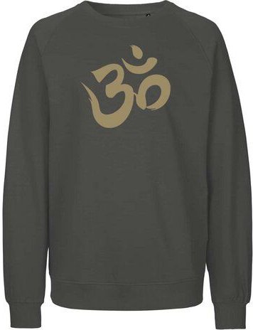 Peaces.bio - handbedruckte Biomode Bio Damen Sweatshirt Loose Fit Om