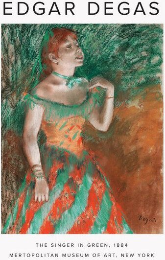 Photocircle Poster / Leinwandbild - Die Sängerin in Grün von Edgar Degas