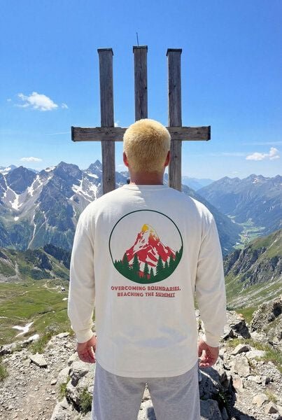 THE FACE OF ELEMENTS Matterhorn - RELAXED FIT LONGSLEEVE AUS 100% BIO-BAUMWOLLE