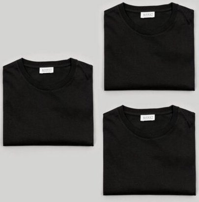 SANVT Das Perfekte T-Shirt - Schwarz (3 Pack)