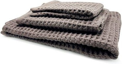 thies 1856 ® veganes Washi Matou Waffel Handtuch aus Recycelter Baumwolle und Hanfpapier