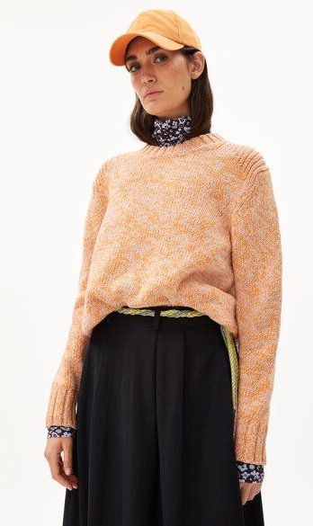 ARMEDANGELS AMALIAA LEOPARD - Damen Strick Pullover Relaxed Fit aus Bio-Woll Mix