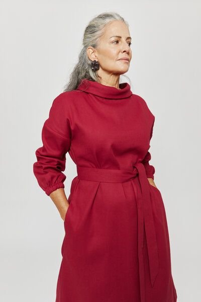 AYANI Amalia | Elegantes Midikleid aus 100% Bio-Baumwolle