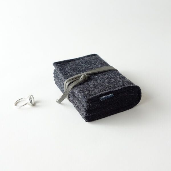 matilda k. manufaktur Schmuckaufbewahrung 'schmucknest' mittel aus Wollfilz anthrazit 'matilde'