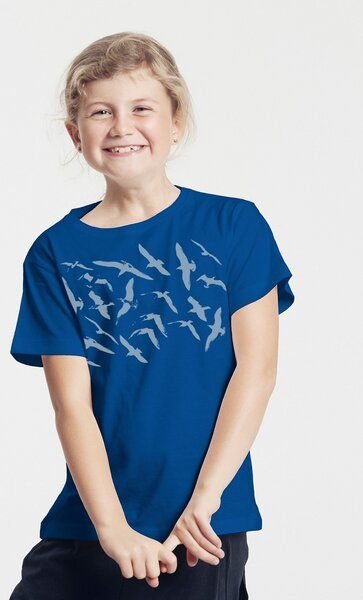Peaces.bio - handbedruckte Biomode Bio-Kinder T-Shirt Möwen