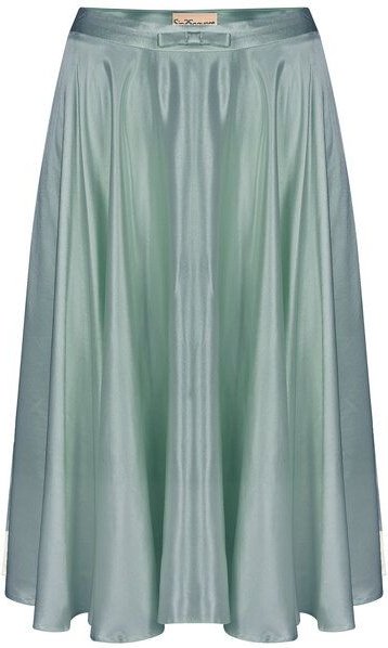 SinWeaver alternative fashion Brautrock knielang A-Linie schimmernd