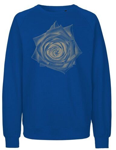 Peaces.bio - handbedruckte Biomode Bio Damen Sweatshirt Loose Fit Rose