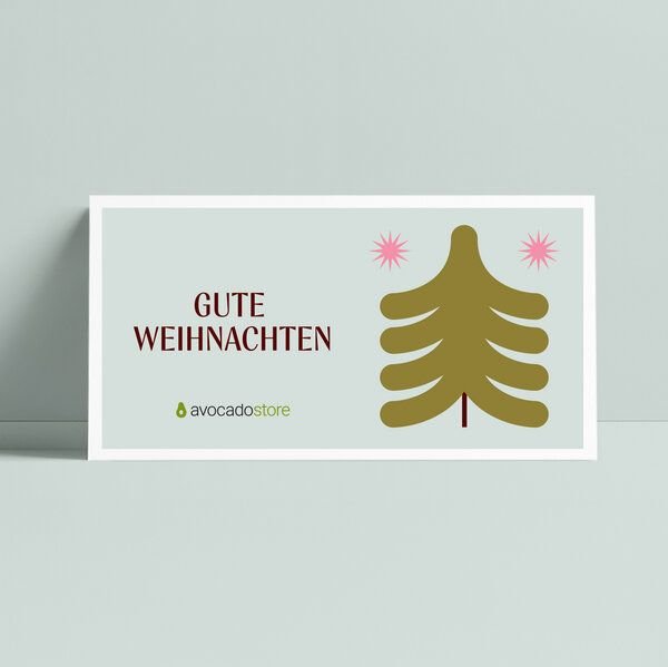 Avocado Store Wunschbetrag Gutschein als druckfähige PDF per E-Mail ab 10€ - Gute Weihnachten