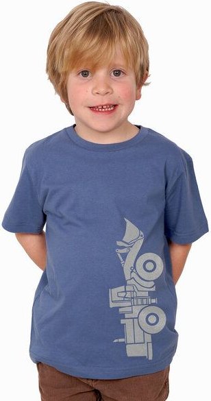 HANDGEDRUCKT "Radlader 02" Kinder-T-Shirt