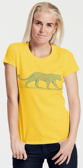 Peaces.bio - handbedruckte Biomode Bio-Damen-T-Shirt "Leopard"
