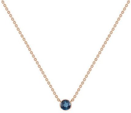 Eppi Silberne minimalistische Kette mit einem Londoner Topas Glosie