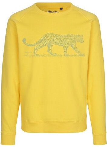 Peaces.bio - handbedruckte Biomode Bio Damen Sweatshirt Loose Fit Leopard