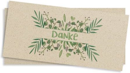 matabooks® DIN lang Dankeskarte aus nachhaltigem Graspapier – Danke