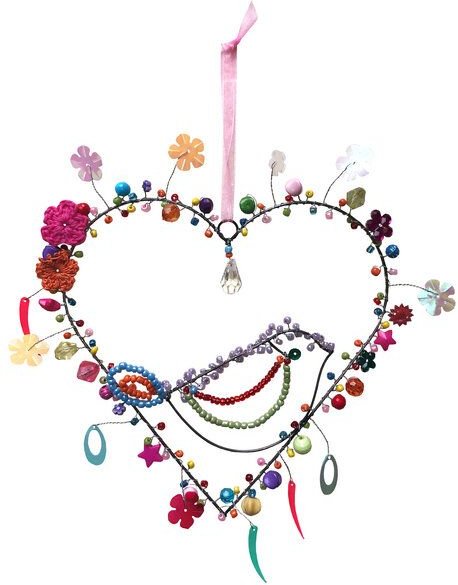 Just Be Fensterschmuck Perlenherz mit Vogel