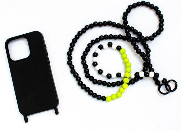 renna deluxe Handykette aus Holzperlen, Crossbody lang, verschiedene Farben