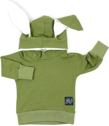 Sternchenwolke BIO Hoodie "Hasenohren" olive