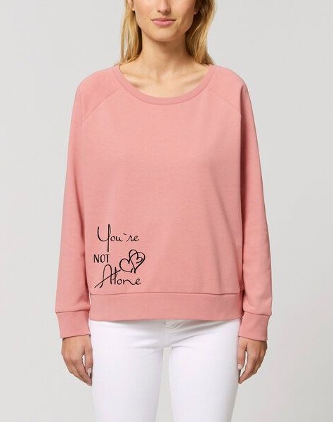 Human Family Weites Bio Damen Rundhals Sweatshirt "Dazzy - Not Alone" - in 4 Farben