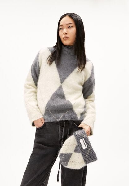 ARMEDANGELS GWYNEIRAA ARGYLE - Damen Pullover Loose Fit aus Mohair-Woll Mix