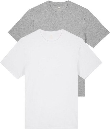 YTWOO Doppelpack Unisex-T-Shirts aus schwerem Stoff | Bio-Baumwolle