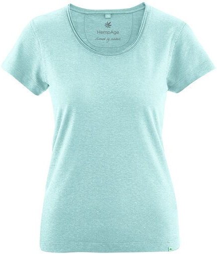 HempAge Damen T-Shirt mit Rollsaum Hanf/Bio-Baumwolle