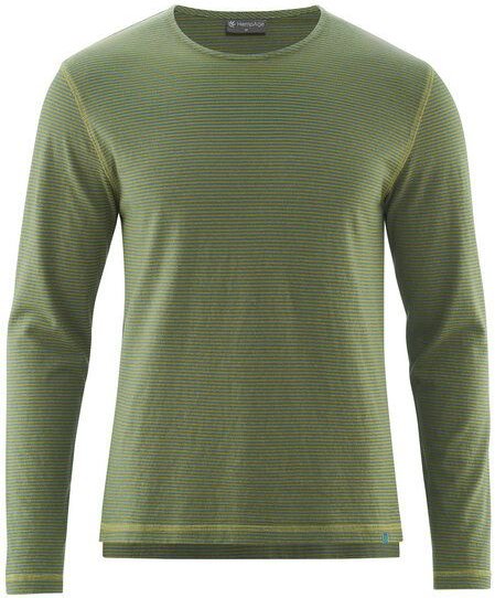 HempAge Herren Langarmshirt gestreift Hanf/Biobaumwolle