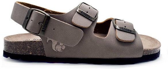 Vegane thies ® Eco Bio Backstrap Sandale aus rec. PET mit Kork-Tieffussbett