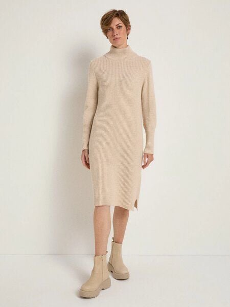 LANIUS Rippen-Strickkleid aus Schurwolle und Kaschmir