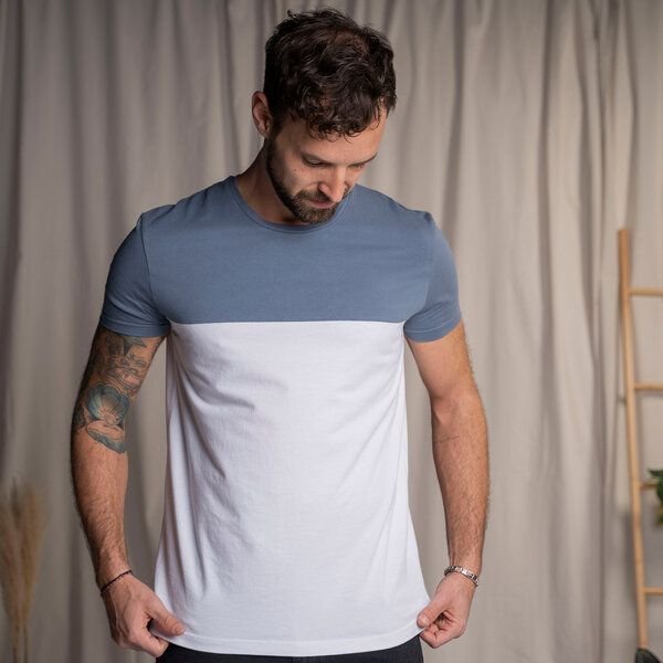 Vresh Clothing Olav - Classic Fit Colourblock T-Shirt aus Biobaumwolle