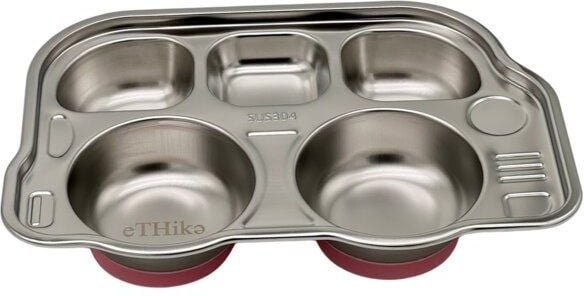 eTHikǝ Kinder-Servierteller: Fröhliche Mahlzeiten mit Saugfuß