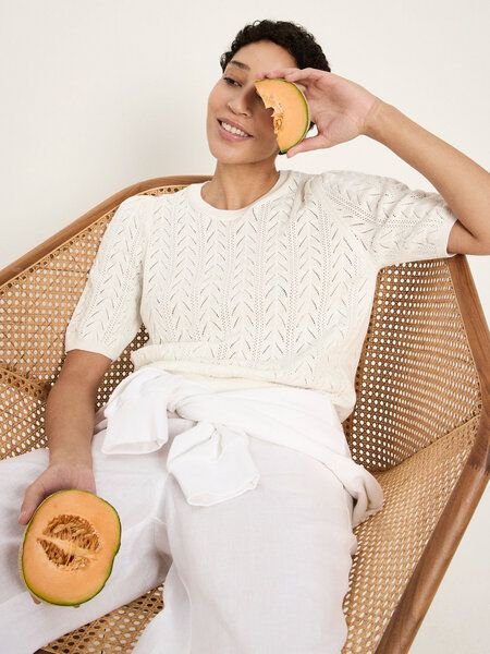 LANIUS Kurzarmpullover (GOTS) aus Bio-Baumwolle