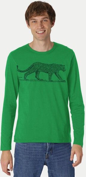Peaces.bio - handbedruckte Biomode Bio-Herren-Langarmshirt "Leopard"