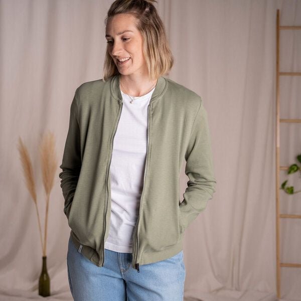 Vresh Clothing Velia - Zip Weste aus Biobaumwolle