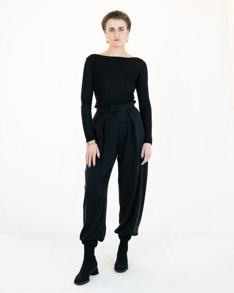 Thumbnail - keijn Hose AdoTAEK - Knöchellange Tencel-Twill Hose mit Teilungsnähten & elastischem Bund