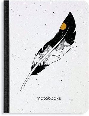 matabooks® Nachhaltiges A6 Notizbuch/Tagebuch/Journal aus Graspapier – Samenbuch