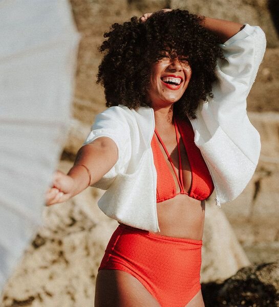 Anekdot Bikini Set Geranium Versatile Top + Core High Slip