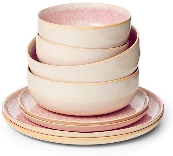 Econovo Geschirrset Keramik Handgemacht 8-tlg.