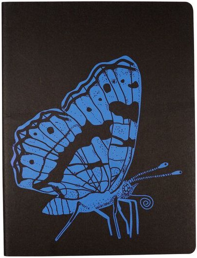 HANDGEDRUCKT "Landkärtchen" Notizheft ca. DIN A4, blanko