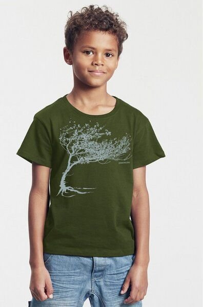 Peaces.bio - handbedruckte Biomode Bio-Kinder T-Shirt Windy Tree
