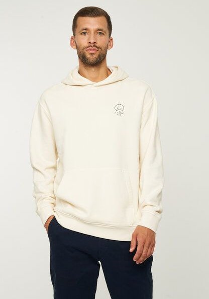 Thumbnail - Herren Hoodie aus Bio-Baumwolle (recycled) Mix - OLIVE SMILEY - recolution