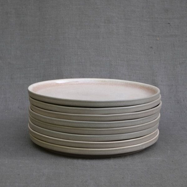 Izanami Tableware Handgemachter Großer Teller 4-6-8 Set (⌀ 25,5 cm) aus Steinzeug - Lietzensee