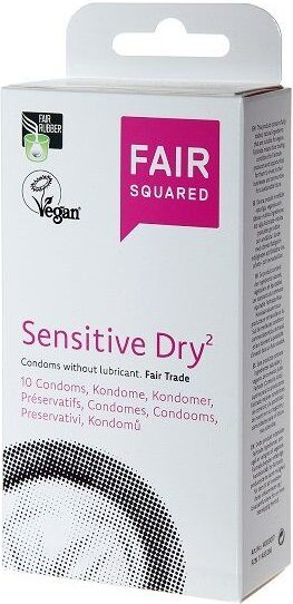 Fair Squared Kondome Sensitive Dry - 10 Stück aus Naturkautschuklatex