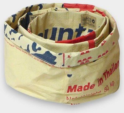 REFISHED fair fashion Aufbewahrung 'BASKET' - upcycelte Zement- und Fischfuttersäcke