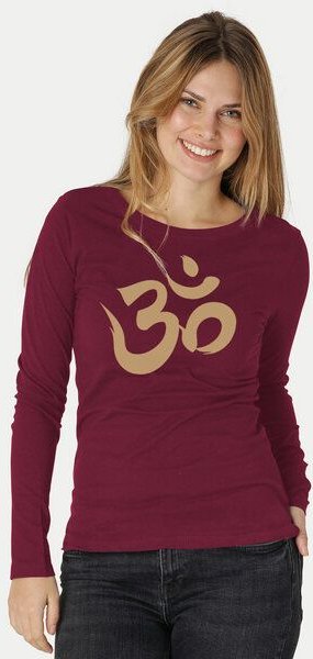 Peaces.bio - handbedruckte Biomode Bio-Damen-Langarmshirt "OM"