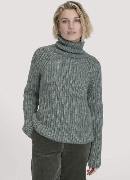 hessnatur Strick Rollkragenpullover Relaxed aus Alpaka mit Bio-Baumwolle