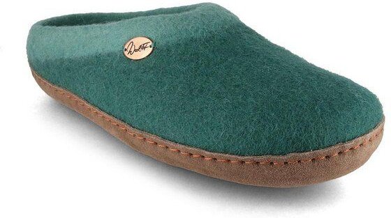 WoolFit Sherpa Barfuß-Hausschuhe unisex Filz-Pantoffeln mit Ledersohle, nachhaltig aus 100% Wolle