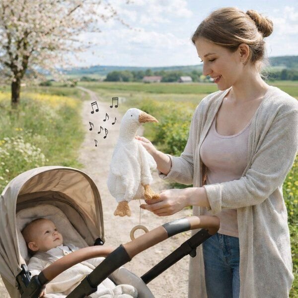 Efie Spieluhr Gans weiß